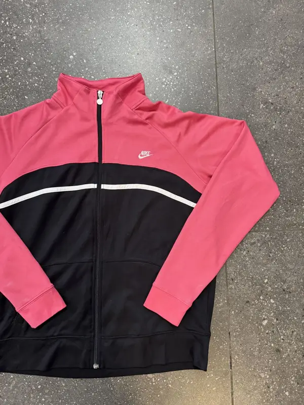 Vintage Black & Pink Nike Jacket - Womens Large