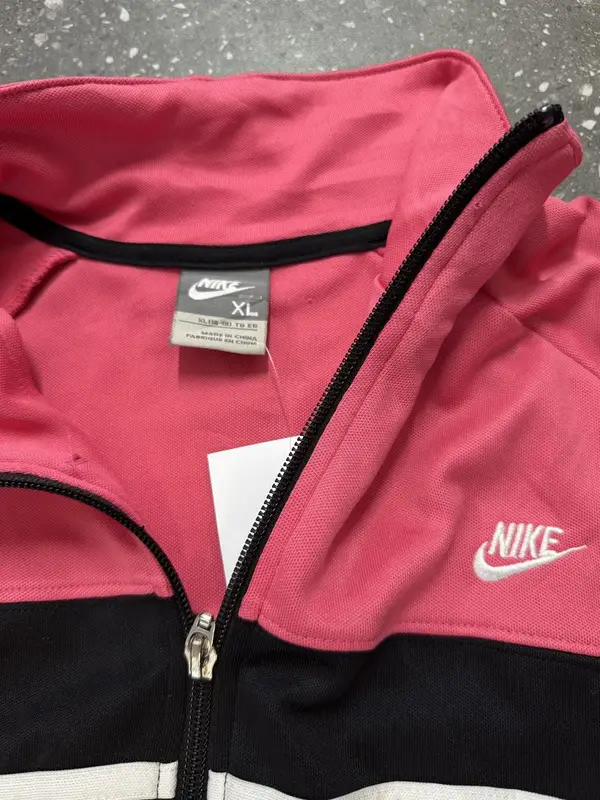 Vintage Black & Pink Nike Jacket - Womens Large