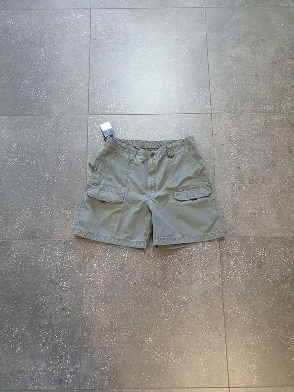  Vintage Grey Wrangler Cargo Shorts - (38) Extra Large