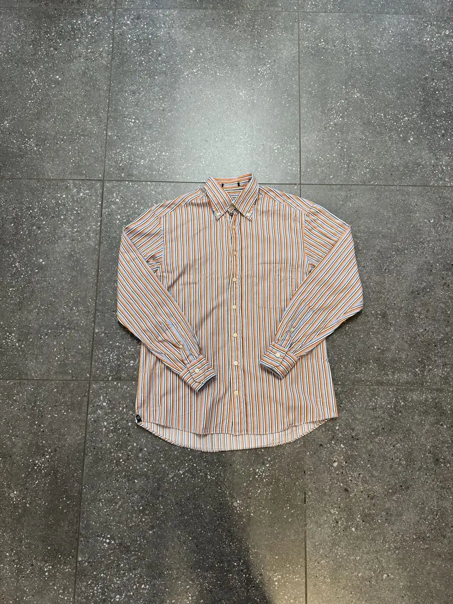  Classic Orange & Navy Gant Shirt - Medium