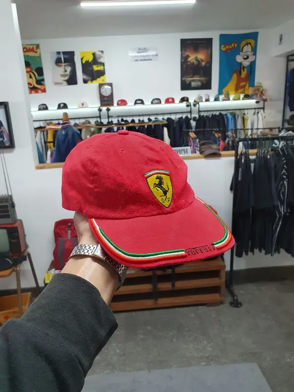  Vintage Red Ferrari Cap - One Size Fits All
