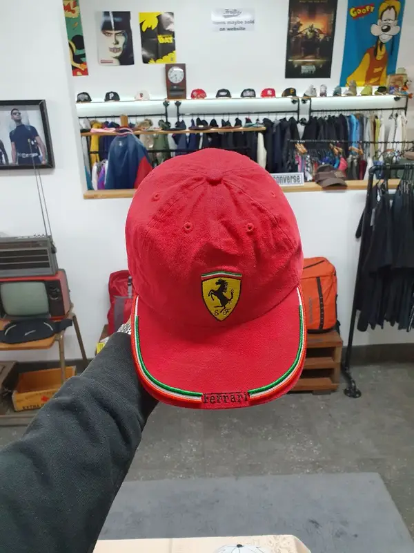 Vintage Red Ferrari Cap - One Size Fits All
