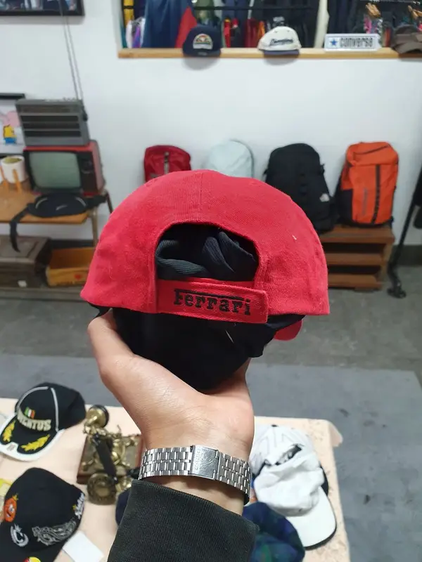 Vintage Red Ferrari Cap - One Size Fits All