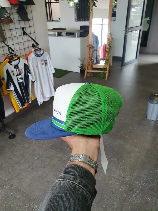 Vintage Green White & Navy RVCA Cap - One Size Fits All