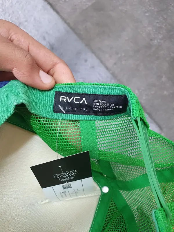 Vintage Green White & Navy RVCA Cap - One Size Fits All