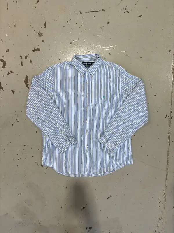 Ralph Lauren Vintage Striped Polo Ralph Lauren Oxford Shirt -Extra Extra Large