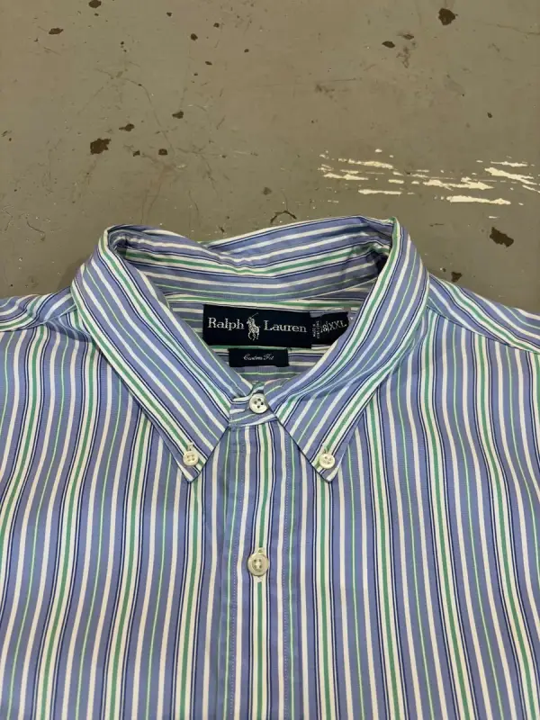 Vintage Striped Polo Ralph Lauren Oxford Shirt -Extra Extra Large
