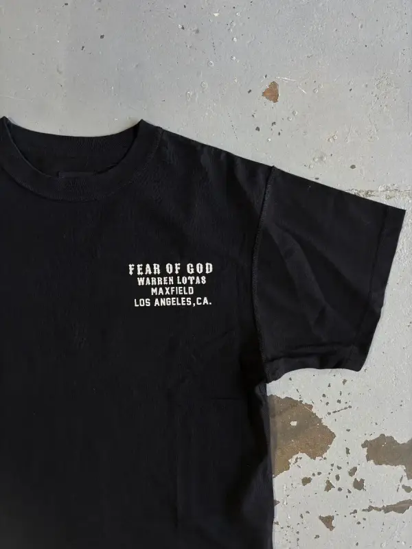 Black Fear of God x Warren Lotas Fight for your Faith T-Shirt - Small