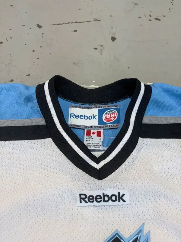 Blue & White Reebok Alaska Aces ECHL Hockey Jersey - Large