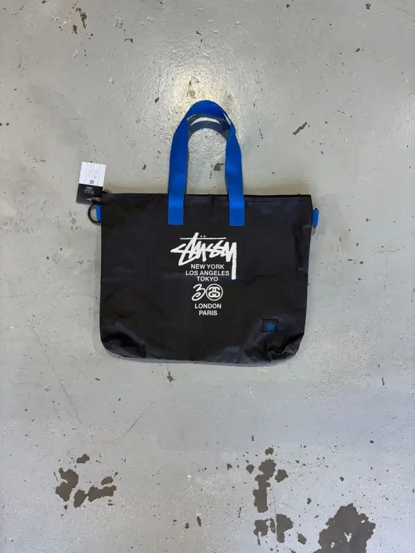 Stussy Black Stussy 30th Anniversary 2-Way Tote Bag - OSFA