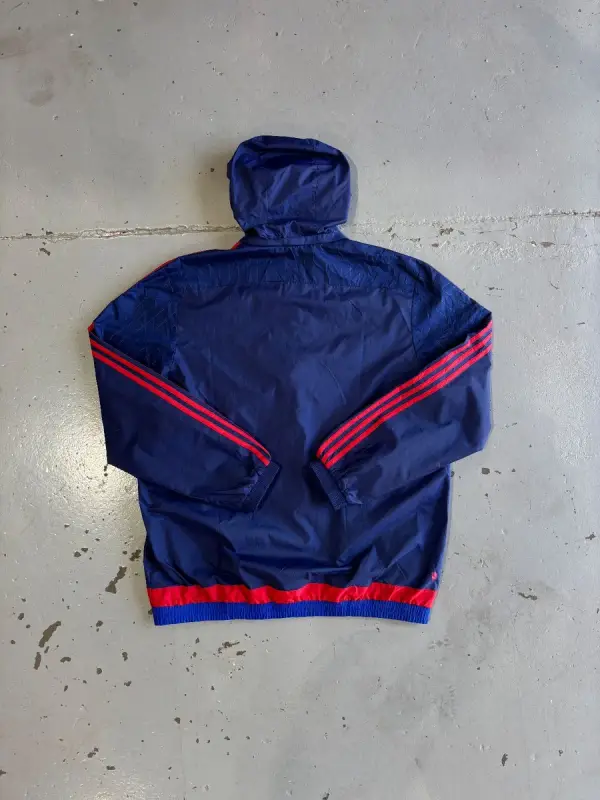 Blue Adidas Manchester United 2015/16 Rain Jacket - Extra Large