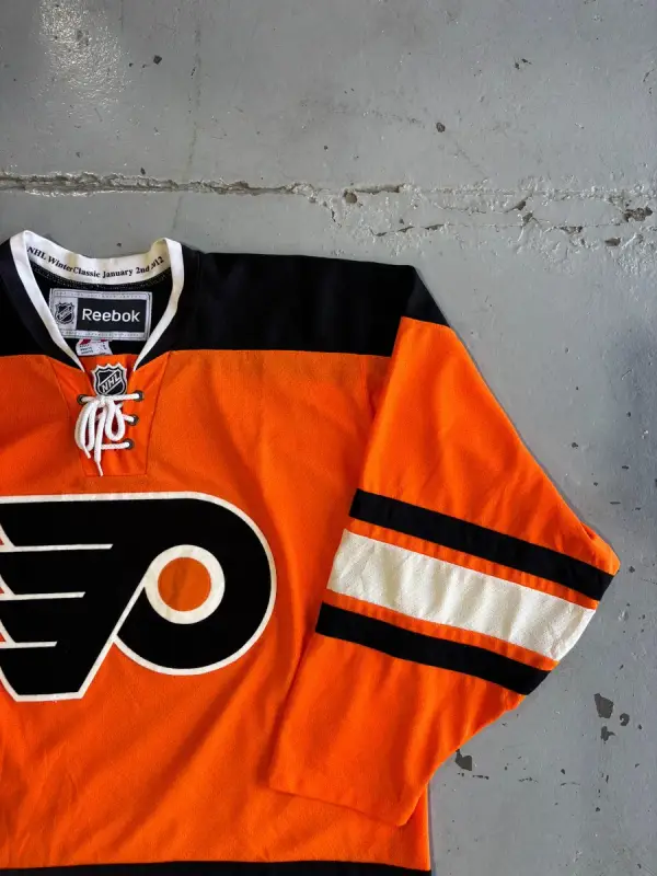 Orange Reebok Philadelphia Flyers 2012 NHL Winter Classic Jersey - Large