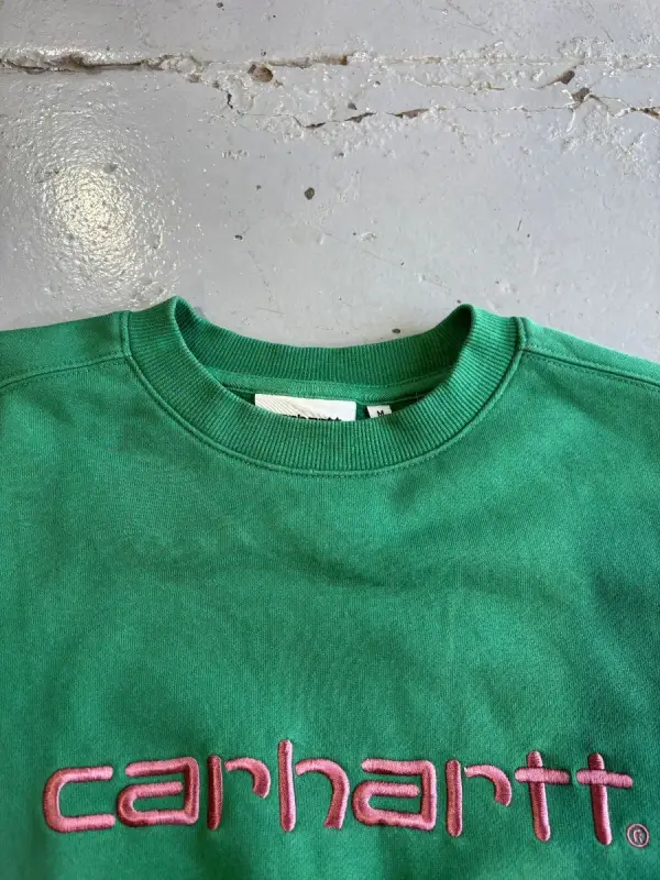 Vintage Green Carhartt WIP Sweater - Medium