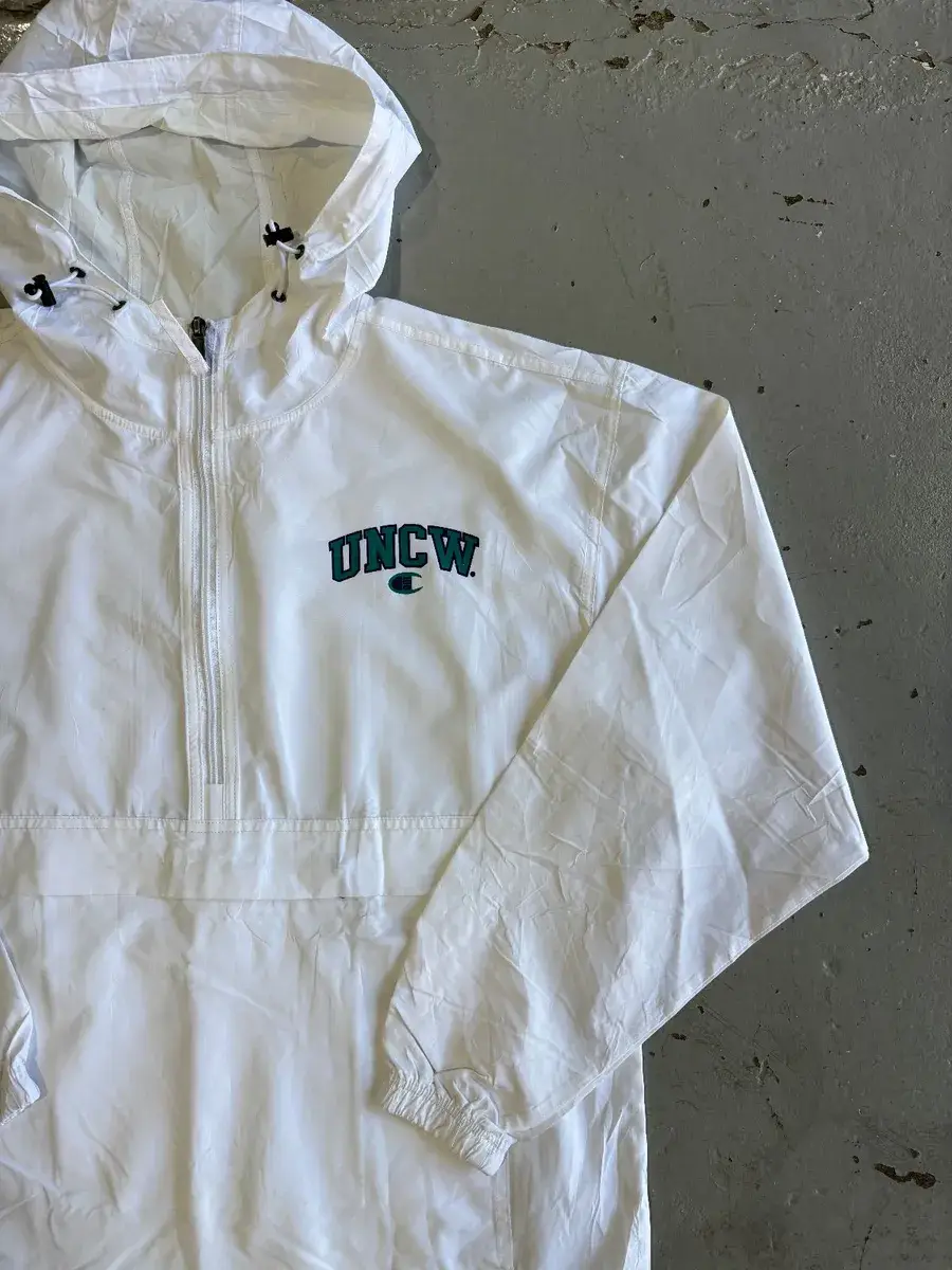 White Champion UNCW Branded Anorak - Medium