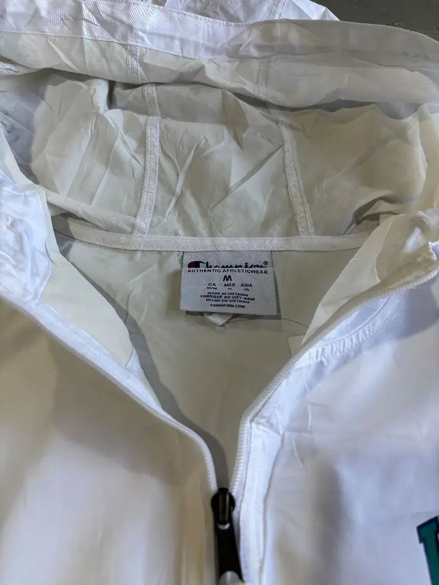 White Champion UNCW Branded Anorak - Medium