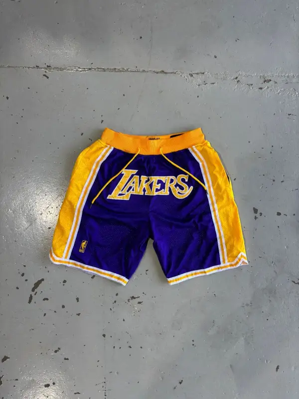 Mitchell & Ness Just Don x Mitchell & Ness LA Lakers 1996/97 Throwback Shorts - Extra Extra Larg