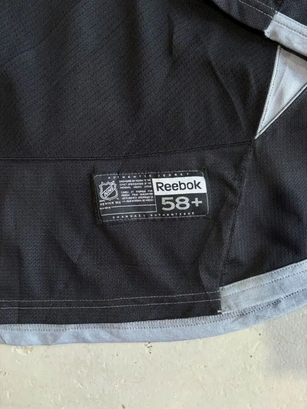 Black Reebok NHL San Jose Sharks Hockey Jersey - 58