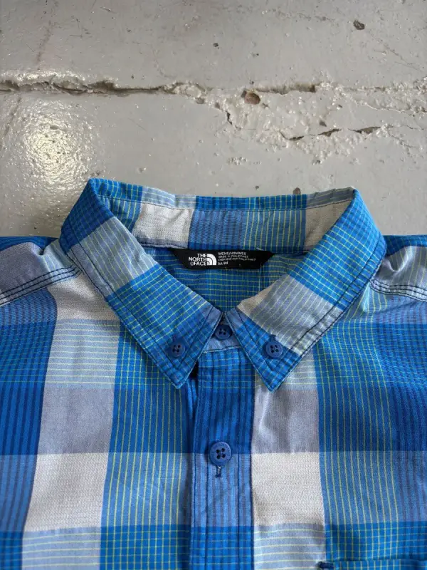 Blue The North Face Long Sleeve Outdoor Hiking Shirt - Medium