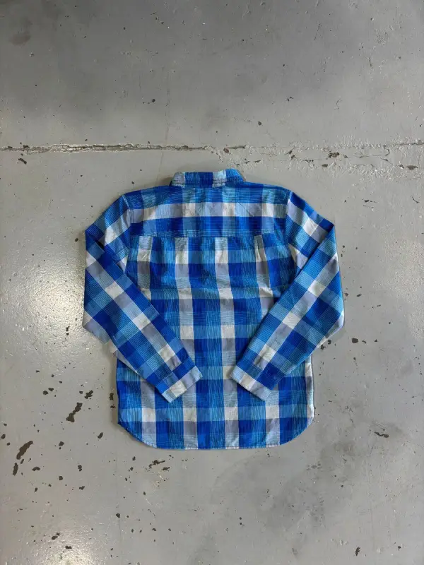 Blue The North Face Long Sleeve Outdoor Hiking Shirt - Medium