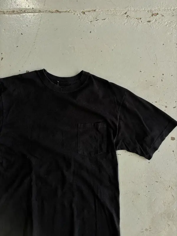 Basic Black Pocketed Dickies T-Shirt - Large
