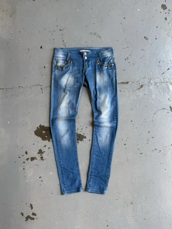  Womens Light Wash Skinny Jeans - 40