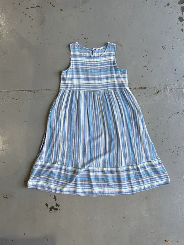  Striped Midi Dress - Large