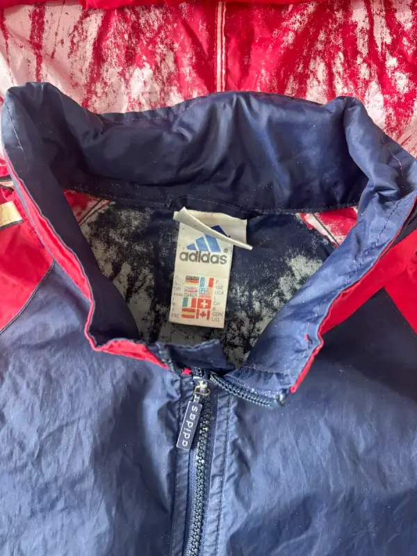 Vintage 90s Adidas Bench Coat Jacket - Large