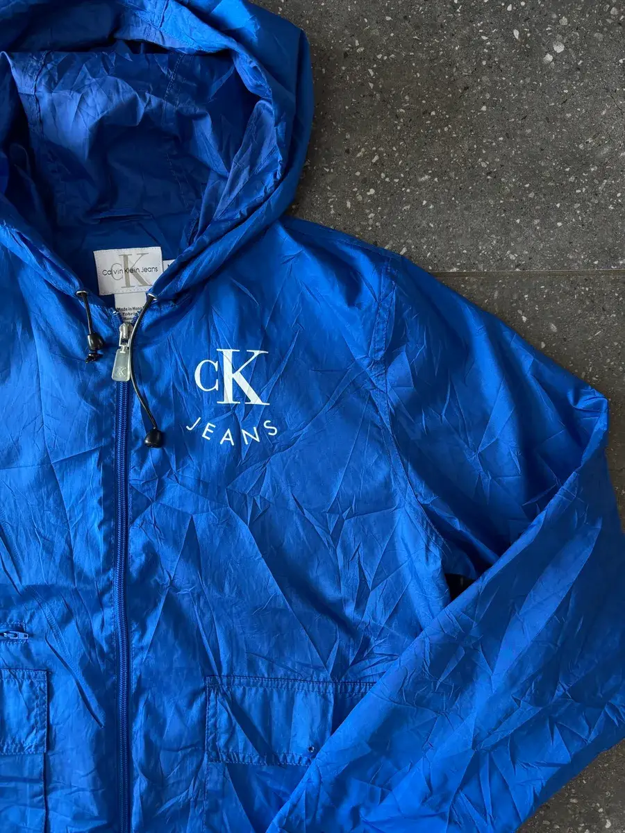 Vintage Blue Calvin Klein Jeans Windbreaker - Medium