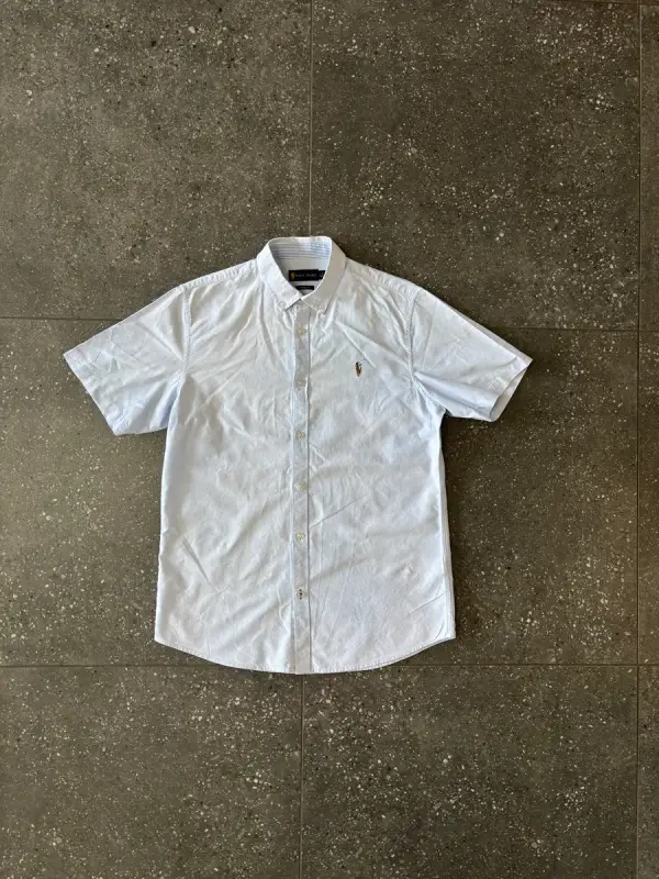 Ralph Lauren Vintage Blue Ralph Lauren Short Sleeve Shirt - Small