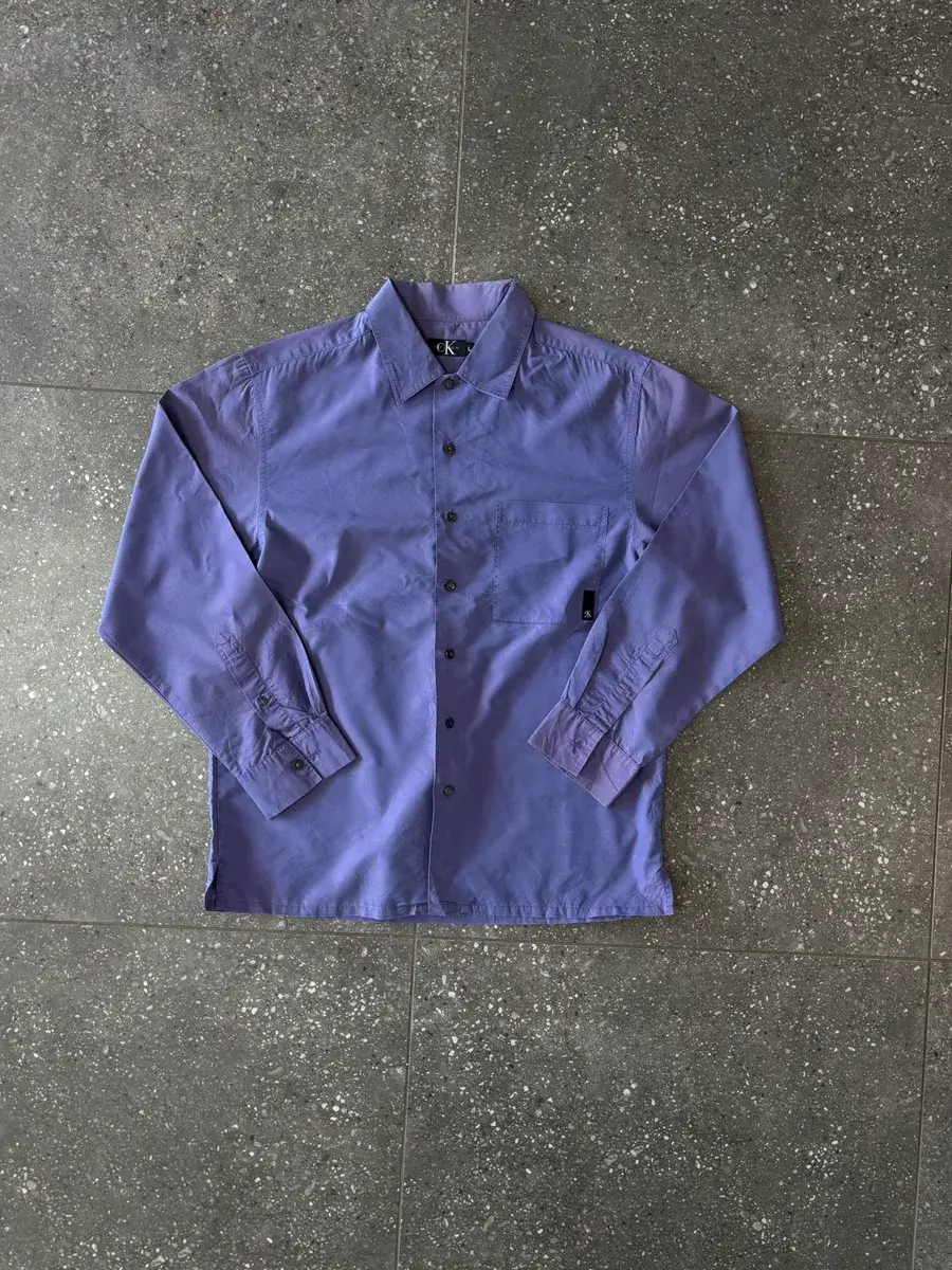 Calvin Klein Purple Calvin Klein Long Sleeve Button-Up Shirt - Large