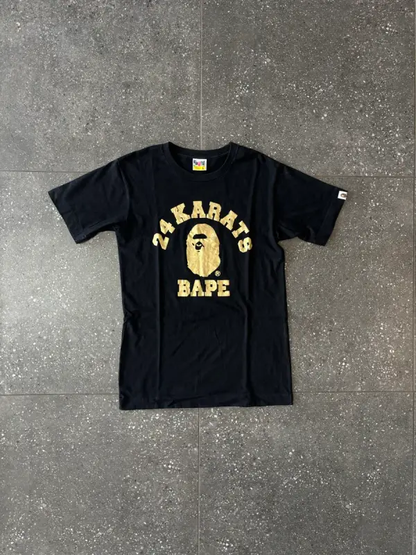 Bape Black & Gold BAPE College Tee - Large