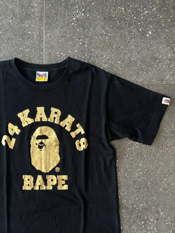 Black & Gold BAPE College Tee - Large
