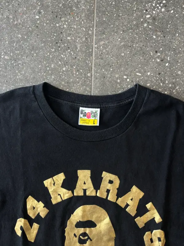 Black & Gold BAPE College Tee - Large