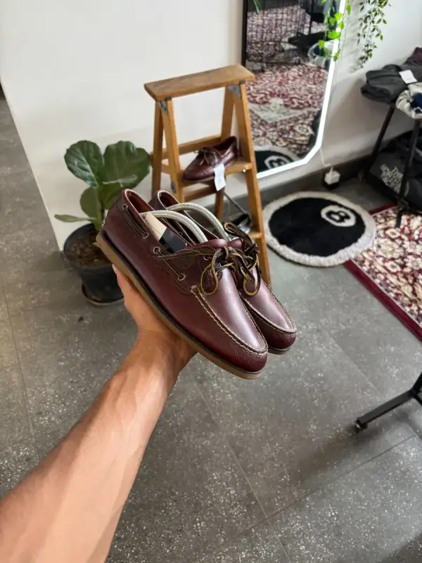  Vintage Brown Timberland Boat Shoes - UK8