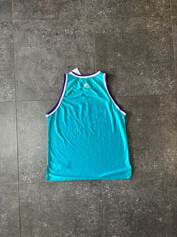 Green Vintage Starter Charlotte Hornets Jersey - Large