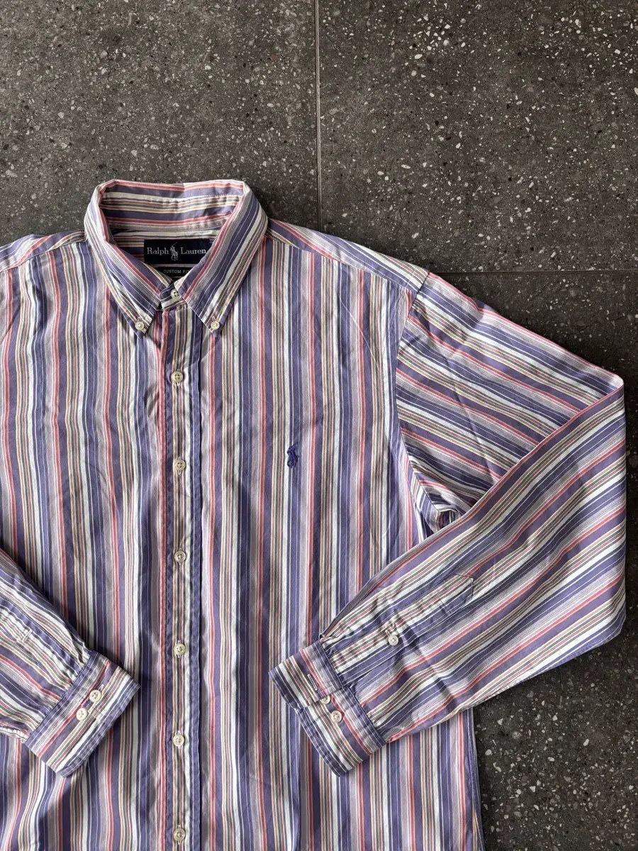 Vintage Ralph Lauren Multicoloured Long Sleeve Shirt - Large