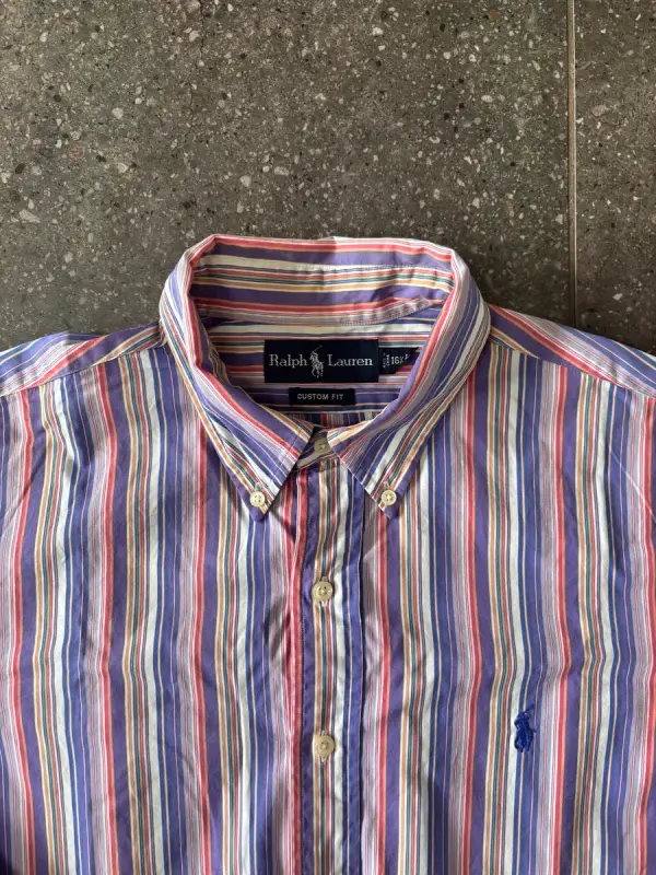 Vintage Ralph Lauren Multicoloured Long Sleeve Shirt - Large