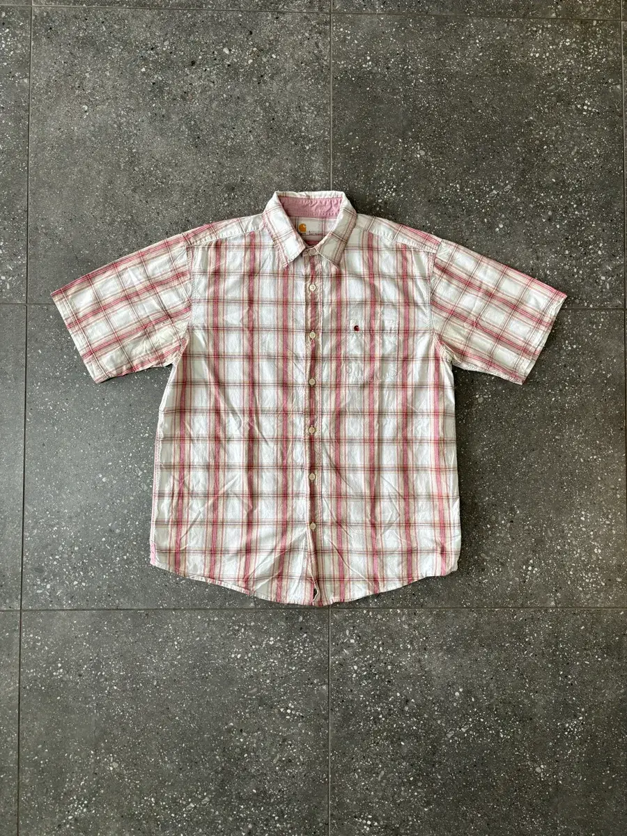 Carhartt Vintage Striped Carhartt Short Sleeve Shirt - Large