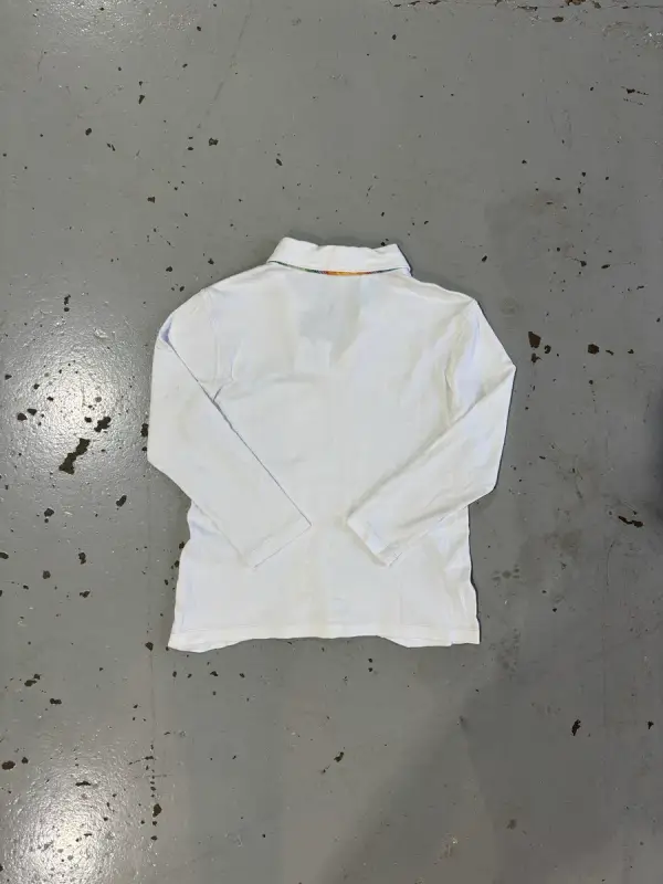 White Tommy Hilfiger Long-Sleev Equestrian Show Shirt - Large