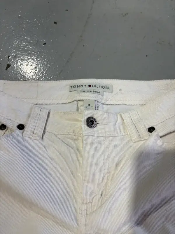 White Tommy Hilfiger Corduroy Trousers - Small (8)
