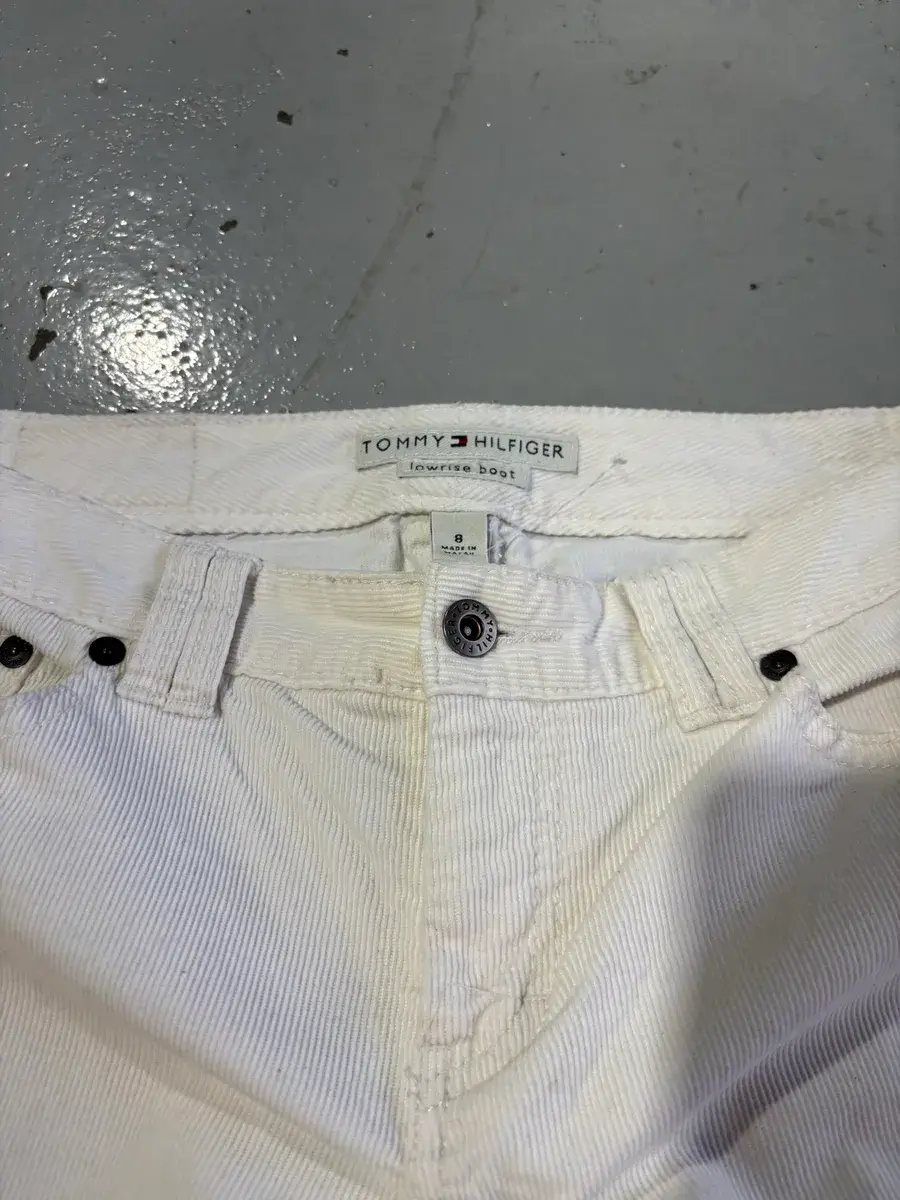 White Tommy Hilfiger Corduroy Trousers - Small (8)