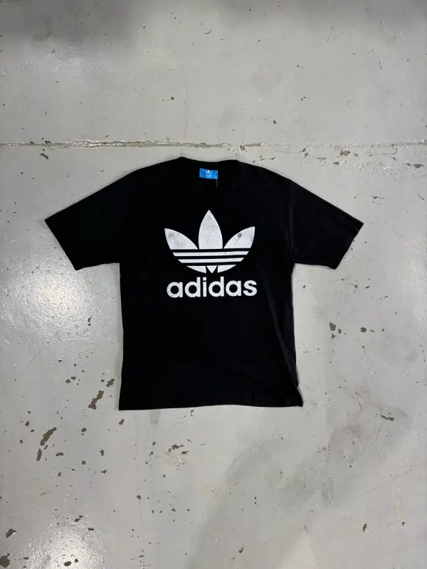Adidas Black Adidas Originals Adicolor Trefoil T-Shirt - Large