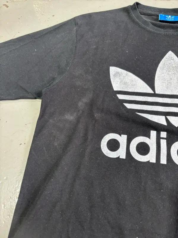 Black Adidas Originals Adicolor Trefoil T-Shirt - Large