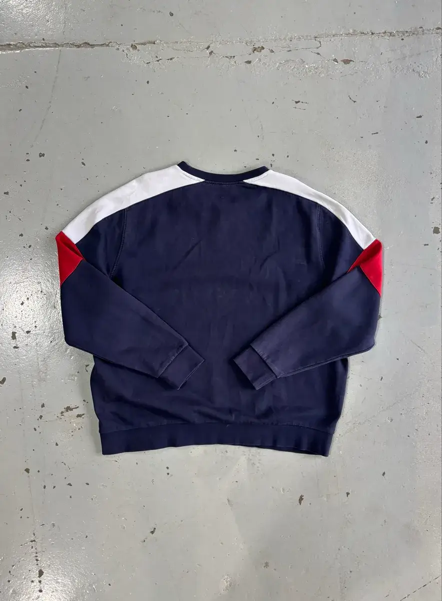Navy Blue Lacoste Sport Classic Mini Logo Colour Block Crewneck - Large