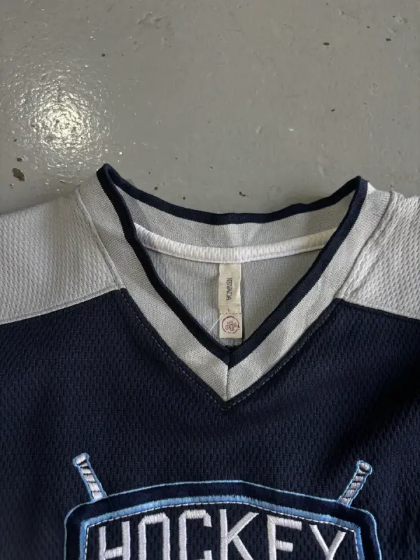 Navy Blue & Grey Canada Hockey Jersey - Small