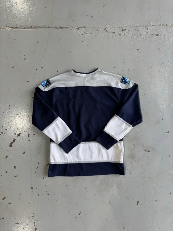 Navy Blue & Grey Canada Hockey Jersey - Small