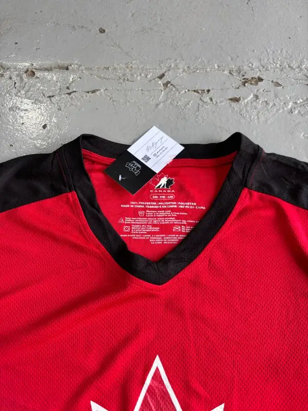 Black & Red Canada Hockey Jersey - Small
