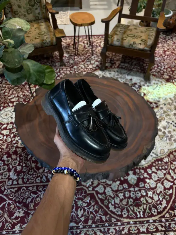  Black Dr.Martens Adrian Tassel Loafers - UK4