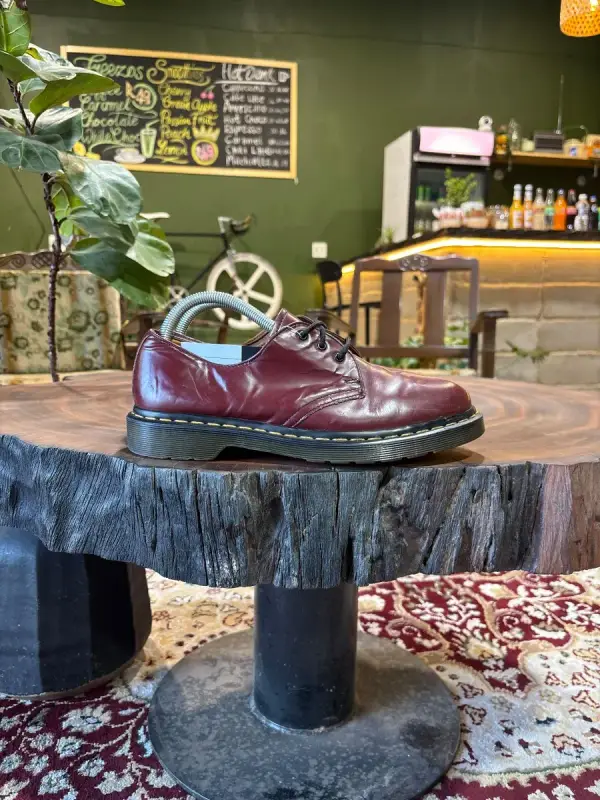 Maroon Dr. Martens 1461 3-Eye Oxfords - UK7
