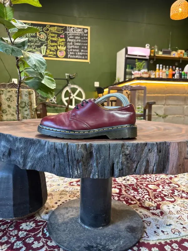 Maroon Dr. Martens 1461 3-Eye Oxfords - UK7